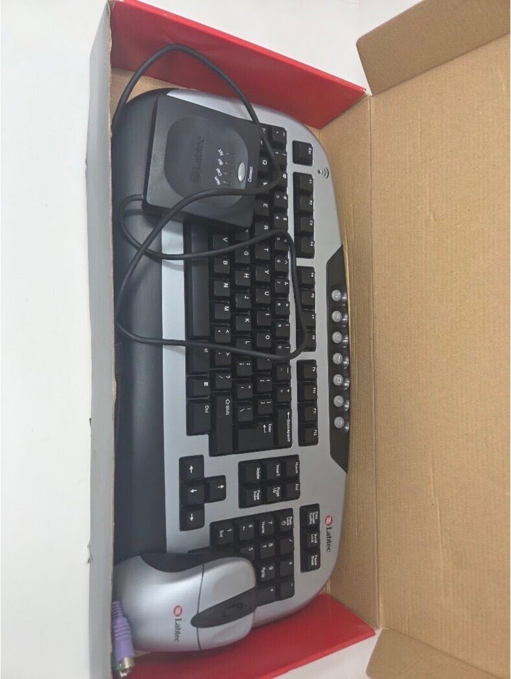 Labtec Wireless Desktop Optical Keyboard Mouse Receiver PS2 PC Multimedia Set - Picture 3 of 13